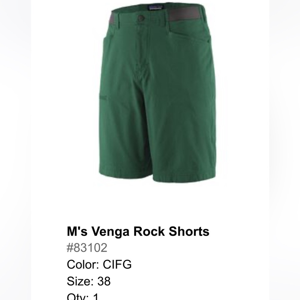 Patagonia Venga Rock Shorts, Men’s 38, Unisex